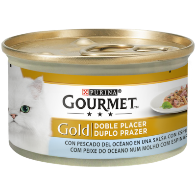     Latas Gourmet Gold Duplo prazer peixe oceano 85g
