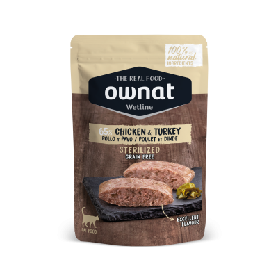     Ownat Wet Line Frango Peru Sterilized 85gr gato
