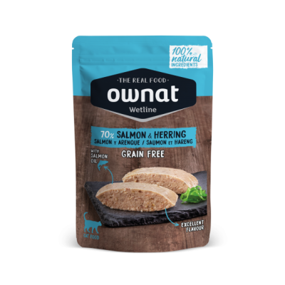     Ownat Wet Line Salmão&Arenque 85gr(gato adulto)
