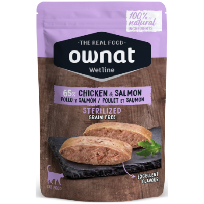    Ownat Wet Line Frango&Salmão Sterilized 85gr(gato)
