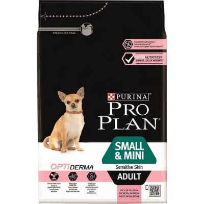     Pro Plan OptiDerma Small&Mini Adult Salmão 3kg
