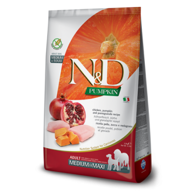     N&D Pumpkin Dog Chicken&Pomegranate Adult Med/Max 2,5Kg
