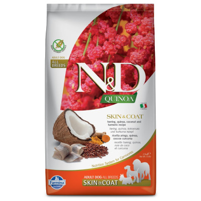     N&D Quinoa Dog Skin&Coat Herring All Breads 7Kg
