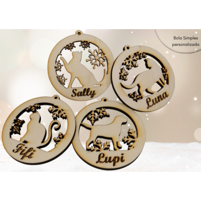     Bola Simples de Natal Personalizada

