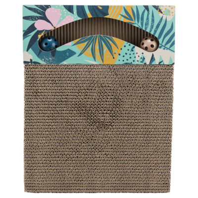 Arranhador em cartão C/brinquedos 38X30CM (TX48006)