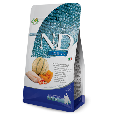     N&D Ocean Cat Cod, Shrimp, Pumpkin&Cant Kitten 1,5kg
