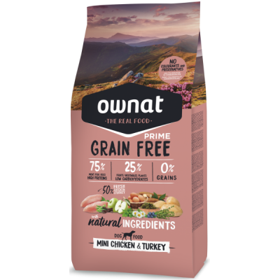     Ownat Prime Grain Free Mini Adult C.&Turkey 1kg
