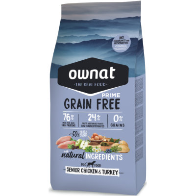     Ownat Prime Grain Free Senior C.&Turkey 3kg
