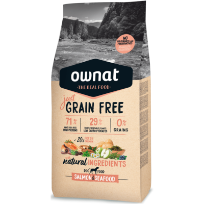     Ownat Just Grain Free Salmon&Seafood 14kg
