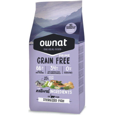     Ownat Prime Grain Free Sterlised Fish 3kg (Gatos)
