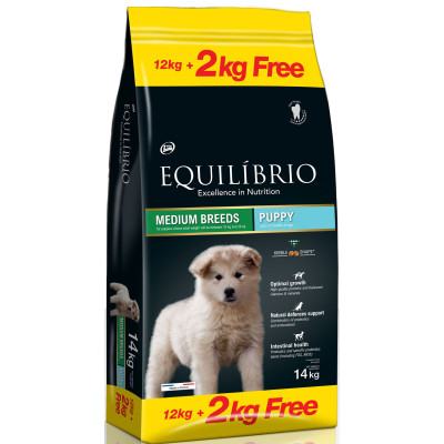     Equilibrio Dog Puppy Medium Breed 12+2kg
